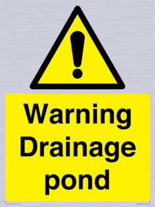 Warning Drainage pond